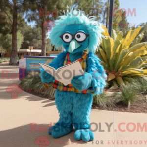 Turquoise Emu mascot...