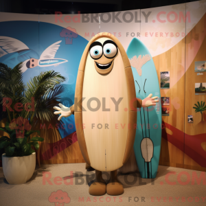 Tan Surfboard maskot drakt...