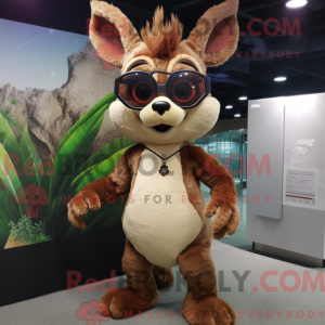 Brun Chupacabra maskot...