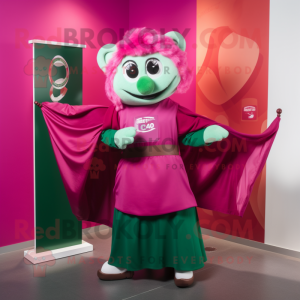 Magenta irsk flag maskot...
