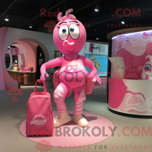 Pink Contortionist maskot...