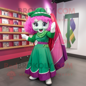 Magenta irsk flag maskot...