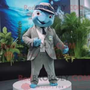 Cyan Tuna Maskottchen...