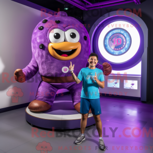 Máscara de rosquinha roxa...