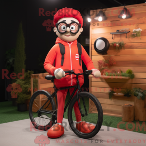 Rød Unicyclist maskot...
