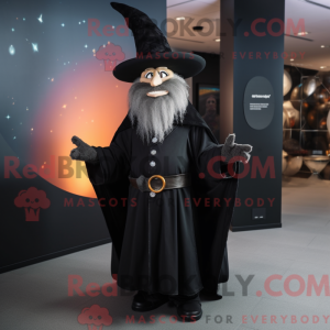 Black Wizard mascot costume...