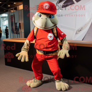 Red Turtle mascot costume...