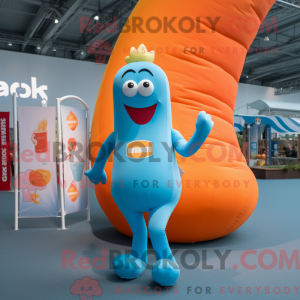 Sky Blue Currywurst maskot...