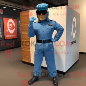 Blå Gi Joe maskotdraktfigur...