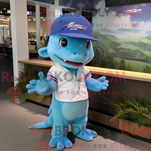 Personaggio mascotte blu...