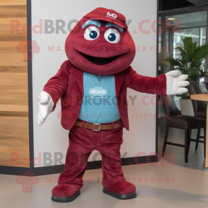 Maroon Cod maskot kostume...