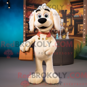Cream Dog-maskotdraktfigur...