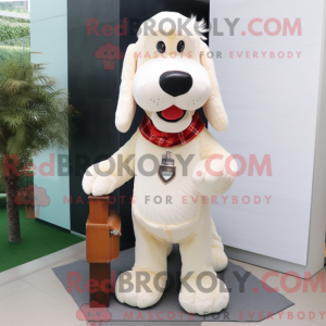 Cream Dog-maskotdraktfigur...