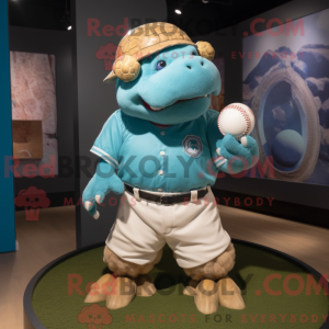 Turquoise Glyptodon mascot...