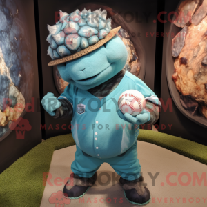 Turquoise Glyptodon mascot...