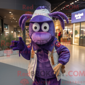 Purple Lobster mascot...