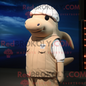 Tan Humpback Whale mascot...