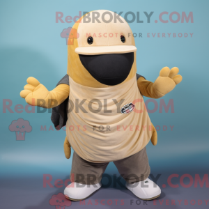 Tan Humpback Whale mascot...
