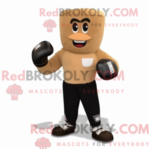 Tan Boxing Glove maskot...