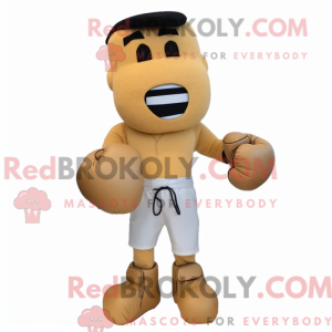 Tan Boxing Glove maskot...