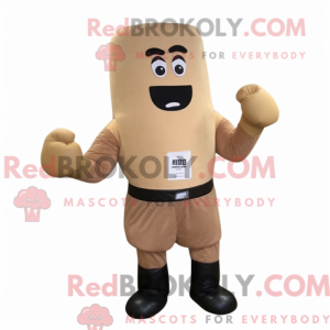 Tan Boxing Glove maskot...