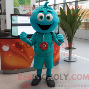 Teal Tomato Maskottchen...