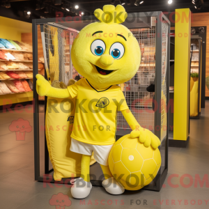 Lemon Yellow Soccer Goal...