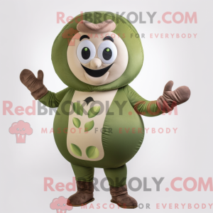 Oliven Donut maskot kostume...