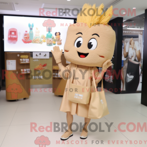 Beige Fried Rice maskot...