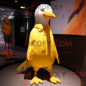 Yellow Gull mascot costume...