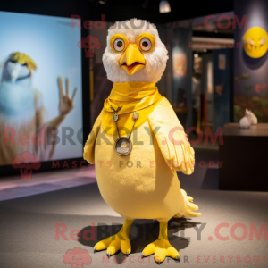 Yellow Gull maskot kostume...