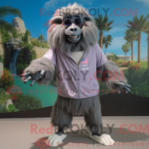 Gray Baboon mascot costume...