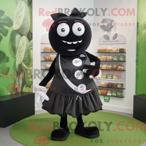 Sort spinat maskot kostume...