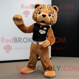 Brun Jaguar maskot kostume...