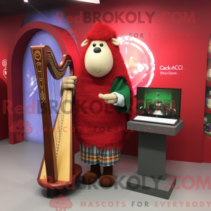 Máscara Red Celtic Harp com...