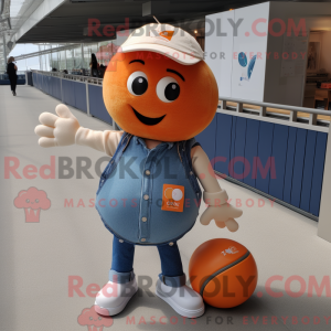 Peach Petanque Ball-maskot...