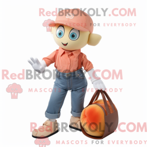 Peach Petanque Ball maskot...
