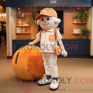 Peach Petanque Ball-maskot...