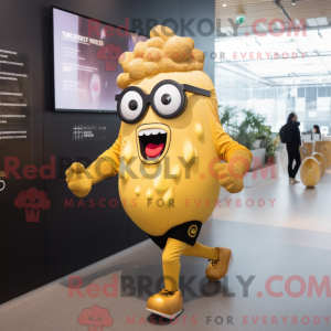 Gold Potato maskot drakt...