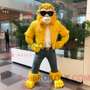 Citrongul Gorilla maskot...