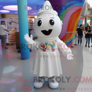 White Ice Cream Cone maskot...