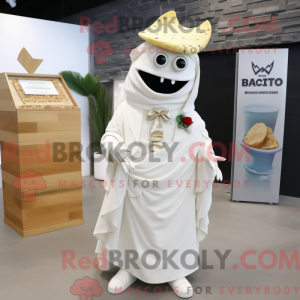 Hvid Nachos maskot kostume...