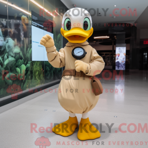 Tan Duck-maskotdraktfigur...