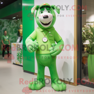 Máscara de cão verde com...