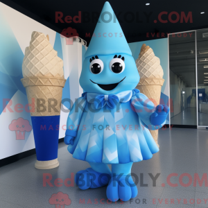 Blue Ice Cream Cone...
