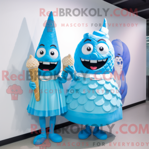 Blue Ice Cream Cone...