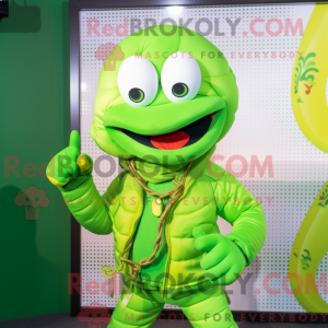 Lime Green Snake mascot...
