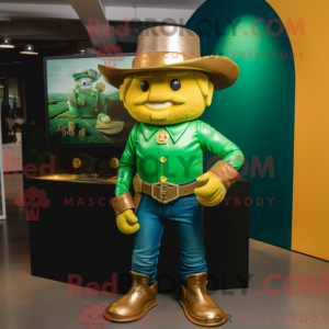 Gold Leprechaun Hat mascot...