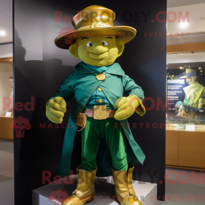 Gold Leprechaun Hat mascot...