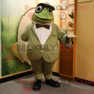 Oliven laks maskot kostume...